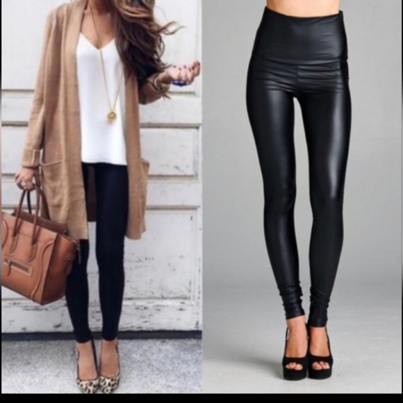 Faux leather leggings - Picture 2 of 2